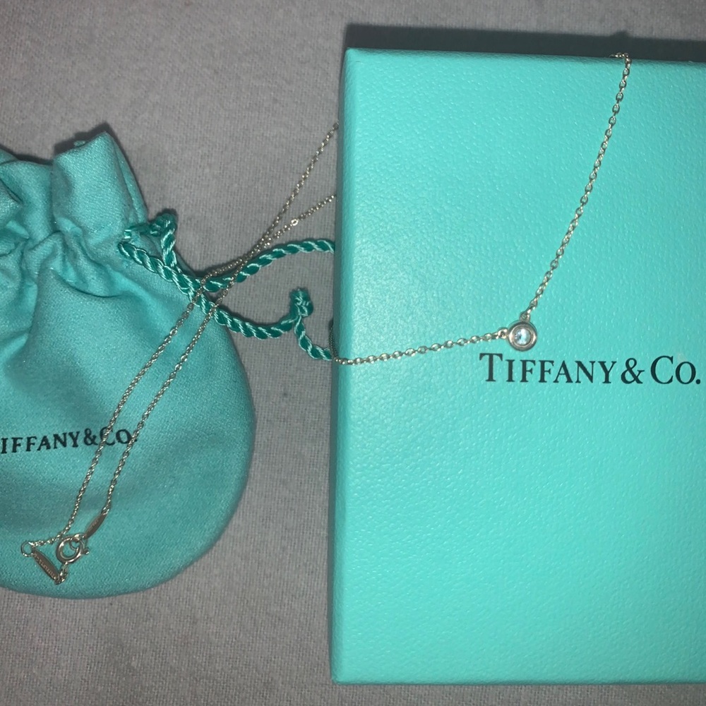 Tiffany Silver Aquamarine Necklace